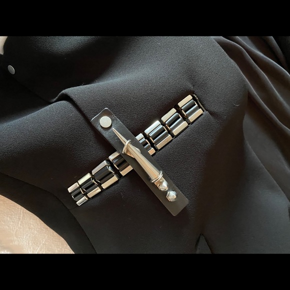 Anthony Vaccarello Black Long Embellished Blazer 4 - Picture 5 of 11